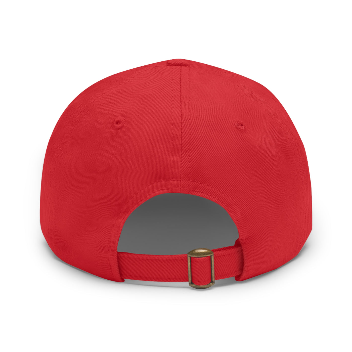 Big Red Hat with Leather Patch